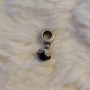 Drop black onyx dangle Pandora charm